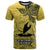 Personalised Papua New Guinea National Capital District T Shirt PNG Birds Of Paradise Polynesian Arty Style LT03 Yellow - Polynesian Pride