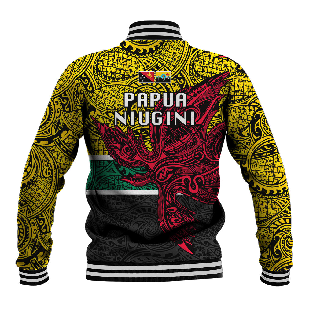 Papua New Guinea Hela Province Baseball Jacket PNG Birds Of Paradise Polynesian Arty Style LT03 - Polynesian Pride