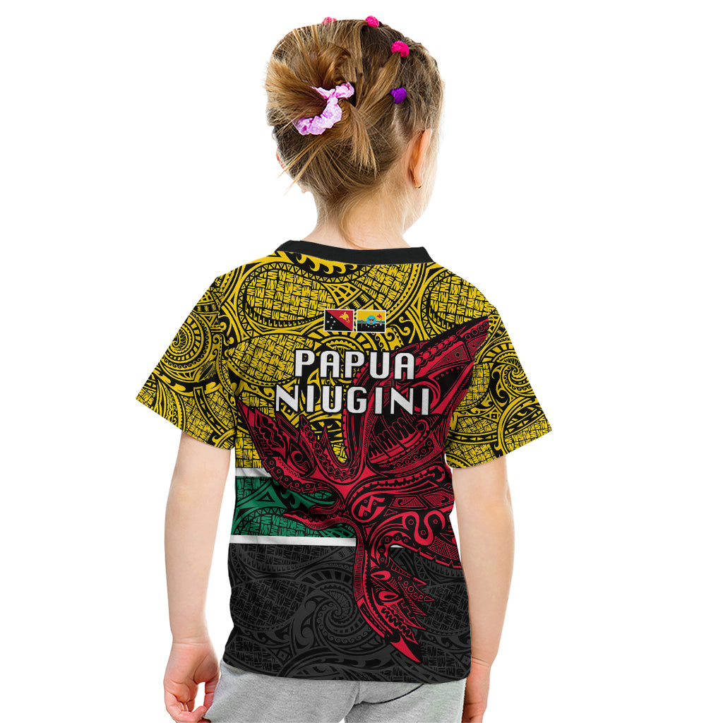 Papua New Guinea Hela Province Kid T Shirt PNG Birds Of Paradise Polynesian Arty Style LT03 - Polynesian Pride