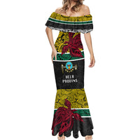 Papua New Guinea Hela Province Mermaid Dress PNG Birds Of Paradise Polynesian Arty Style LT03 - Polynesian Pride
