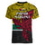 Papua New Guinea Hela Province Women V Neck T Shirt PNG Birds Of Paradise Polynesian Arty Style LT03 - Polynesian Pride