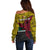 Personalised Papua New Guinea Hela Province Off Shoulder Sweater PNG Birds Of Paradise Polynesian Arty Style LT03 - Polynesian Pride