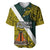 Papua New Guinea Jiwaka Province Baseball Jersey PNG Birds Of Paradise Polynesian Arty Style LT03 Yellow - Polynesian Pride