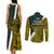 Papua New Guinea Jiwaka Province Couples Matching Tank Maxi Dress and Long Sleeve Button Shirts PNG Birds Of Paradise Polynesian Arty Style LT03 - Polynesian Pride