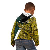 Papua New Guinea Jiwaka Province Kid Hoodie PNG Birds Of Paradise Polynesian Arty Style LT03 - Polynesian Pride