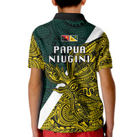 Papua New Guinea Jiwaka Province Kid Polo Shirt PNG Birds Of Paradise Polynesian Arty Style LT03 - Polynesian Pride