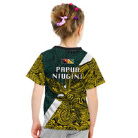 Papua New Guinea Jiwaka Province Kid T Shirt PNG Birds Of Paradise Polynesian Arty Style LT03 - Polynesian Pride