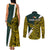 Personalised Papua New Guinea Jiwaka Province Couples Matching Tank Maxi Dress and Long Sleeve Button Shirts PNG Birds Of Paradise Polynesian Arty Style LT03 - Polynesian Pride