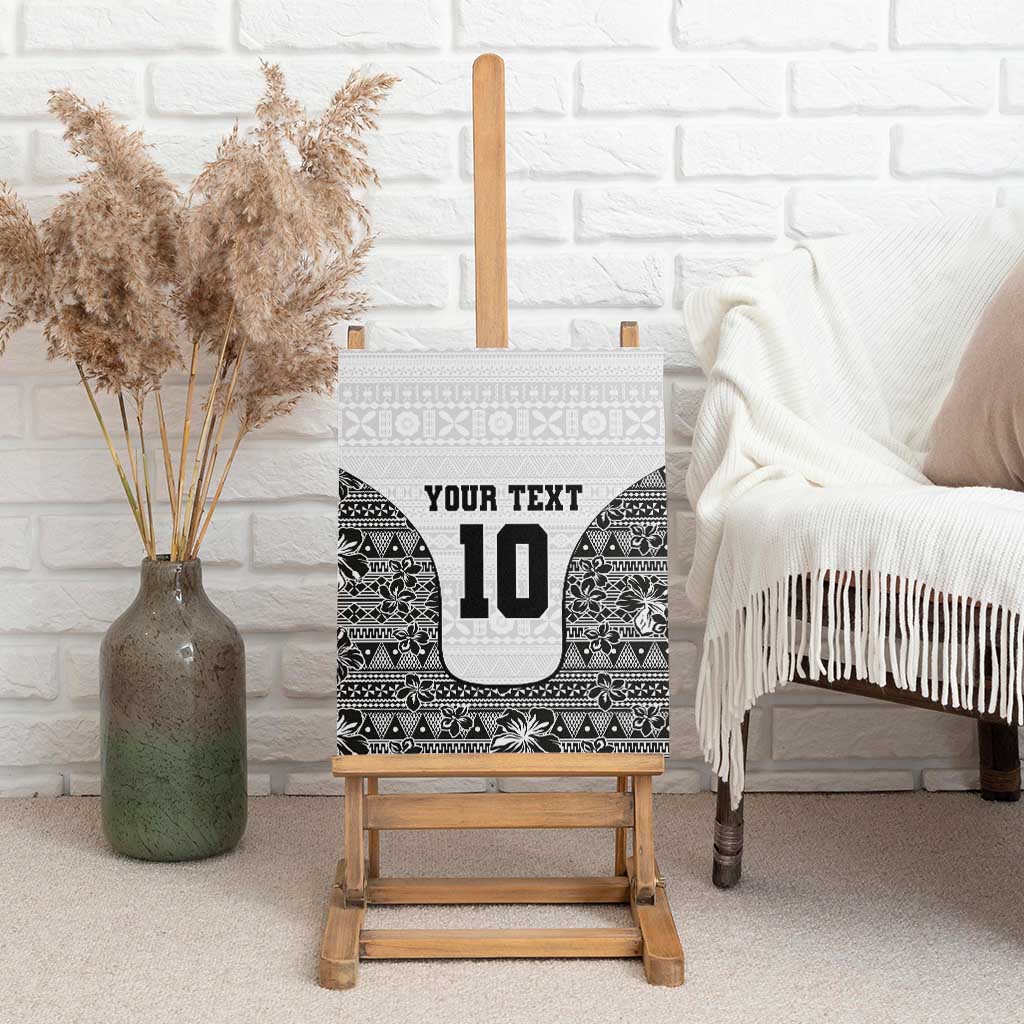 Custom Fiji Pacific Rugby 2024 Canvas Wall Art Tapa Tribal and Fijian Masi Pattern