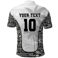 Custom Fiji Pacific Rugby 2024 Polo Shirt Tapa Tribal and Fijian Masi Pattern