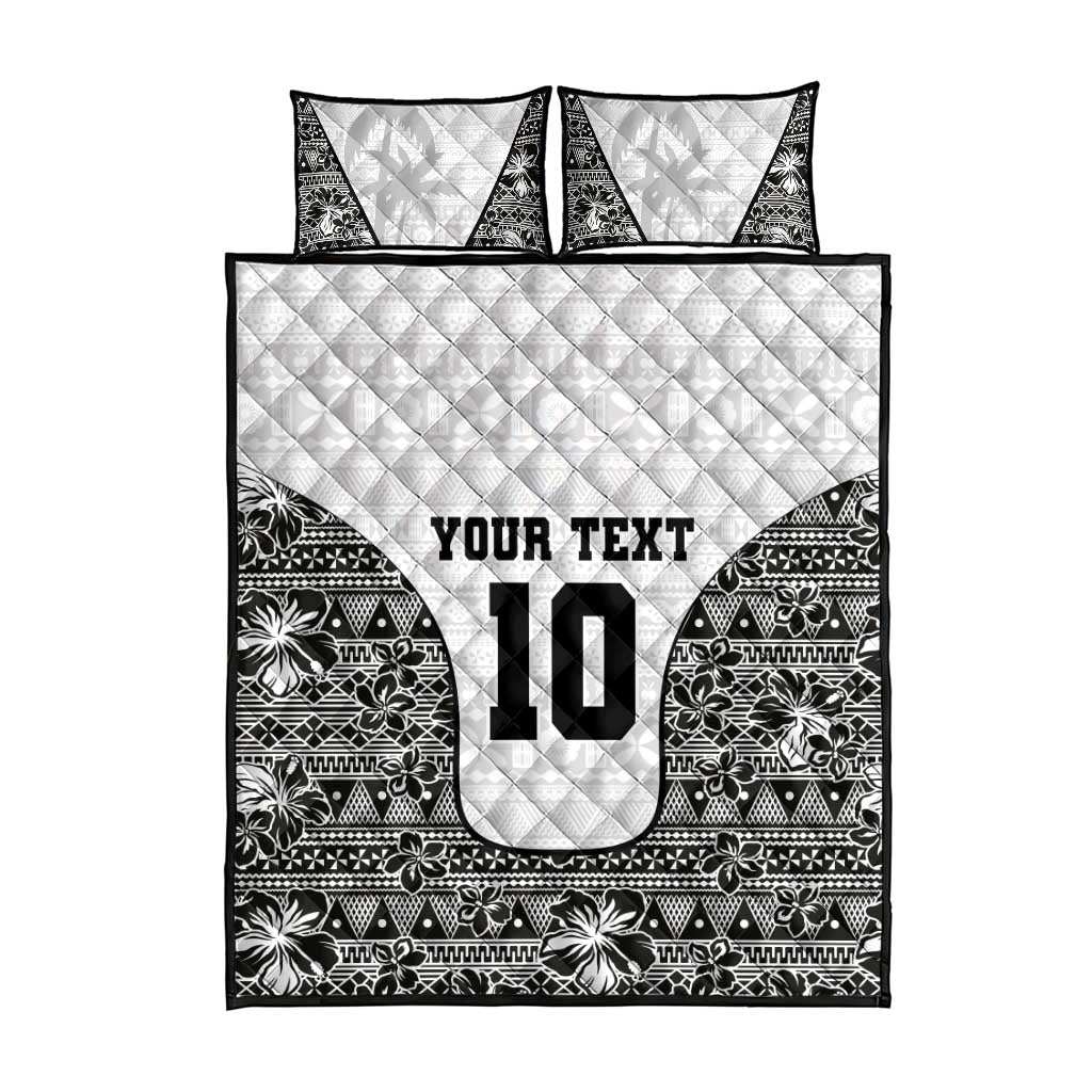 Custom Fiji Pacific Rugby 2024 Quilt Bed Set Tapa Tribal and Fijian Masi Pattern