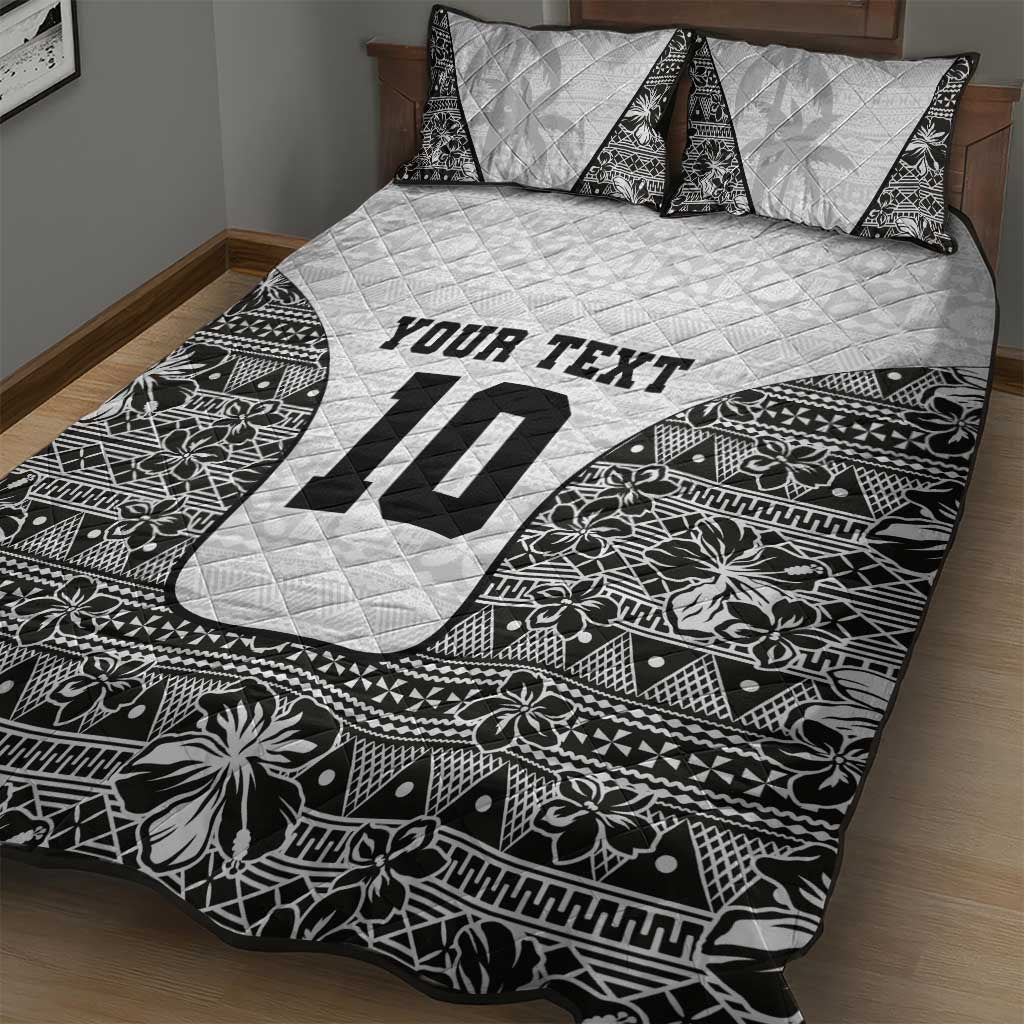 Custom Fiji Pacific Rugby 2024 Quilt Bed Set Tapa Tribal and Fijian Masi Pattern