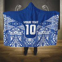 Custom Samoa Pacific Rugby 2024 Hooded Blanket Polynesian Pacific Tribal Pattern