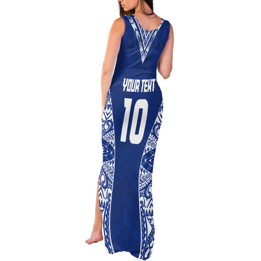 Custom Samoa Pacific Rugby 2024 Tank Maxi Dress Polynesian Pacific Tribal Pattern