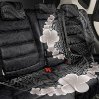 Hawaiian Tropical Plumeria Art Polynesian Tattoo Back Car Seat Cover Grayscale Color LT03 - Polynesian Pride