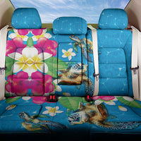 Hawaiian Tropical Flower and Honu Under Blue Water Back Car Seat Cover LT03 One Size Blue - Polynesian Pride