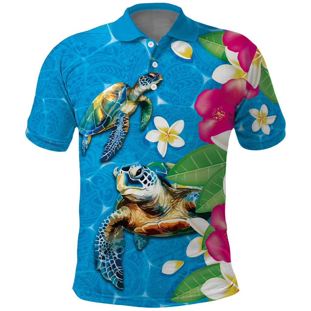 Hawaii Hula Girl Polynesian Polo Shirt Unique Style Turquoise LT8 main image 1