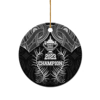 New Zealand Rugby Ceramic Ornament Aotearoa Champion Cup History with Silver Fern LT03 - Polynesian Pride