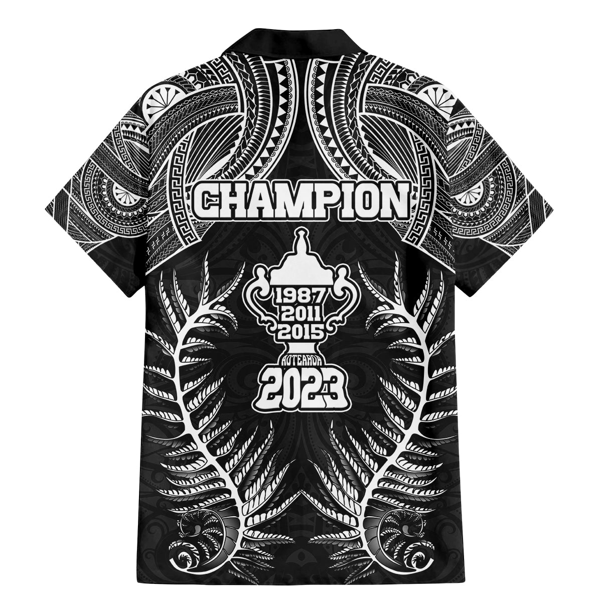 New Zealand Rugby Family Matching Mermaid Dress and Hawaiian Shirt Aotearoa Champion Cup History with Silver Fern LT03 - Polynesian Pride
