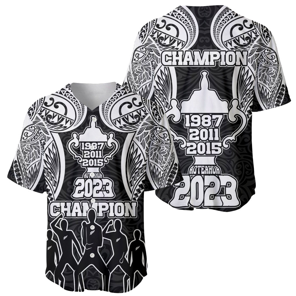 New Zealand Rugby Baseball Jersey Aotearoa Champion Cup History with Haka Dance LT03 - Polynesian Pride