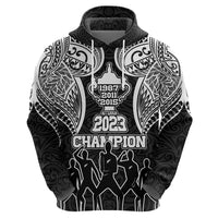 New Zealand Rugby Hoodie Aotearoa Champion Cup History with Haka Dance LT03 - Polynesian Pride