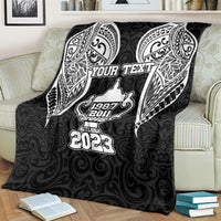 Personalised New Zealand Rugby Blanket Aotearoa Champion Cup History with Haka Dance LT03 - Polynesian Pride