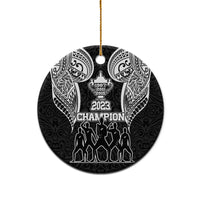 Personalised New Zealand Rugby Ceramic Ornament Aotearoa Champion Cup History with Haka Dance LT03 - Polynesian Pride