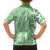Hawaii Family Matching Tank Maxi Dress and Hawaiian Shirt Aloha Tropical Plants Tribal Pattern Green Version LT03 - Polynesian Pride