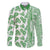 Hawaii Family Matching Tank Maxi Dress and Hawaiian Shirt Aloha Tropical Plants Tribal Pattern Green Version LT03 Dad's Shirt - Long Sleeve Green - Polynesian Pride