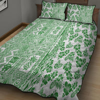 Hawaii Quilt Bed Set Aloha Tropical Plants Tribal Pattern Green Version LT03 - Polynesian Pride