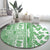 Hawaii Round Carpet Aloha Tropical Plants Tribal Pattern Green Version LT03 - Polynesian Pride