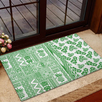 Hawaii Rubber Doormat Aloha Tropical Plants Tribal Pattern Green Version LT03 - Polynesian Pride
