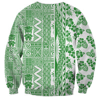 Hawaii Sweatshirt Aloha Tropical Plants Tribal Pattern Green Version LT03 - Polynesian Pride