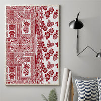 Hawaii Canvas Wall Art Aloha Tropical Plants Tribal Pattern Red Version LT03 - Polynesian Pride