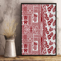 Hawaii Canvas Wall Art Aloha Tropical Plants Tribal Pattern Red Version LT03 - Polynesian Pride