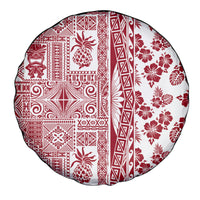 Hawaii Spare Tire Cover Aloha Tropical Plants Tribal Pattern Red Version LT03 - Polynesian Pride