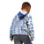 Hawaii Kid Hoodie Aloha Tropical Plants Tribal Pattern Blue Version LT03 - Polynesian Pride