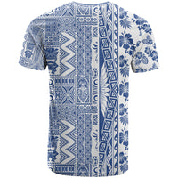 Hawaii T Shirt Aloha Tropical Plants Tribal Pattern Blue Version LT03 - Polynesian Pride