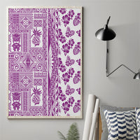 Hawaii Canvas Wall Art Aloha Tropical Plants Tribal Pattern Pink Version LT03 - Polynesian Pride