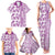Hawaii Family Matching Tank Maxi Dress and Hawaiian Shirt Aloha Tropical Plants Tribal Pattern Pink Version LT03 - Polynesian Pride