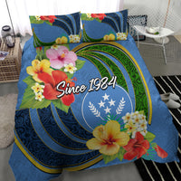 Kosrae Constitution Day Bedding Set Hibiscus Mix Maori Tattoo Pattern LT03 - Polynesian Pride