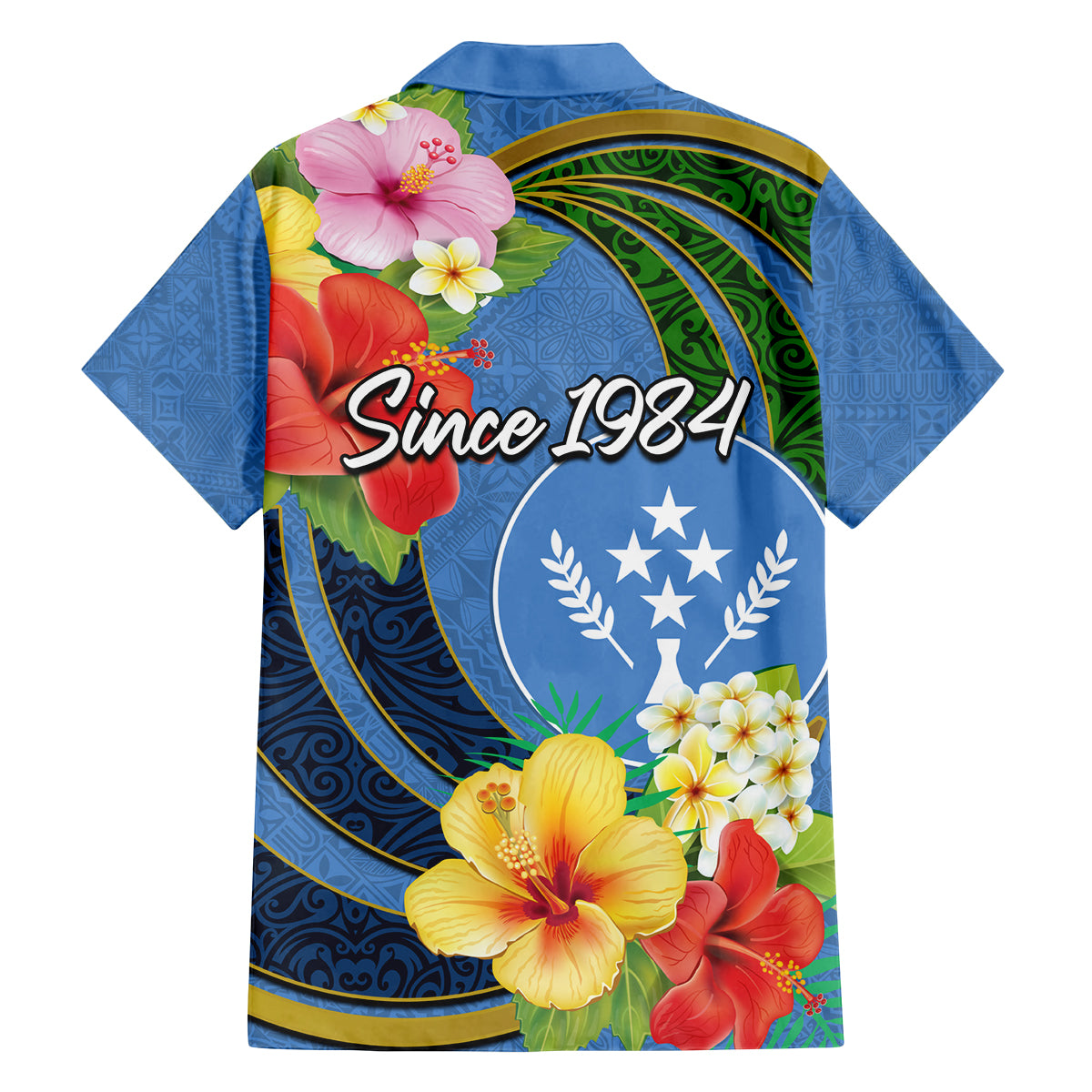 Kosrae Constitution Day Family Matching Summer Maxi Dress and Hawaiian Shirt Hibiscus Mix Maori Tattoo Pattern LT03 - Polynesian Pride