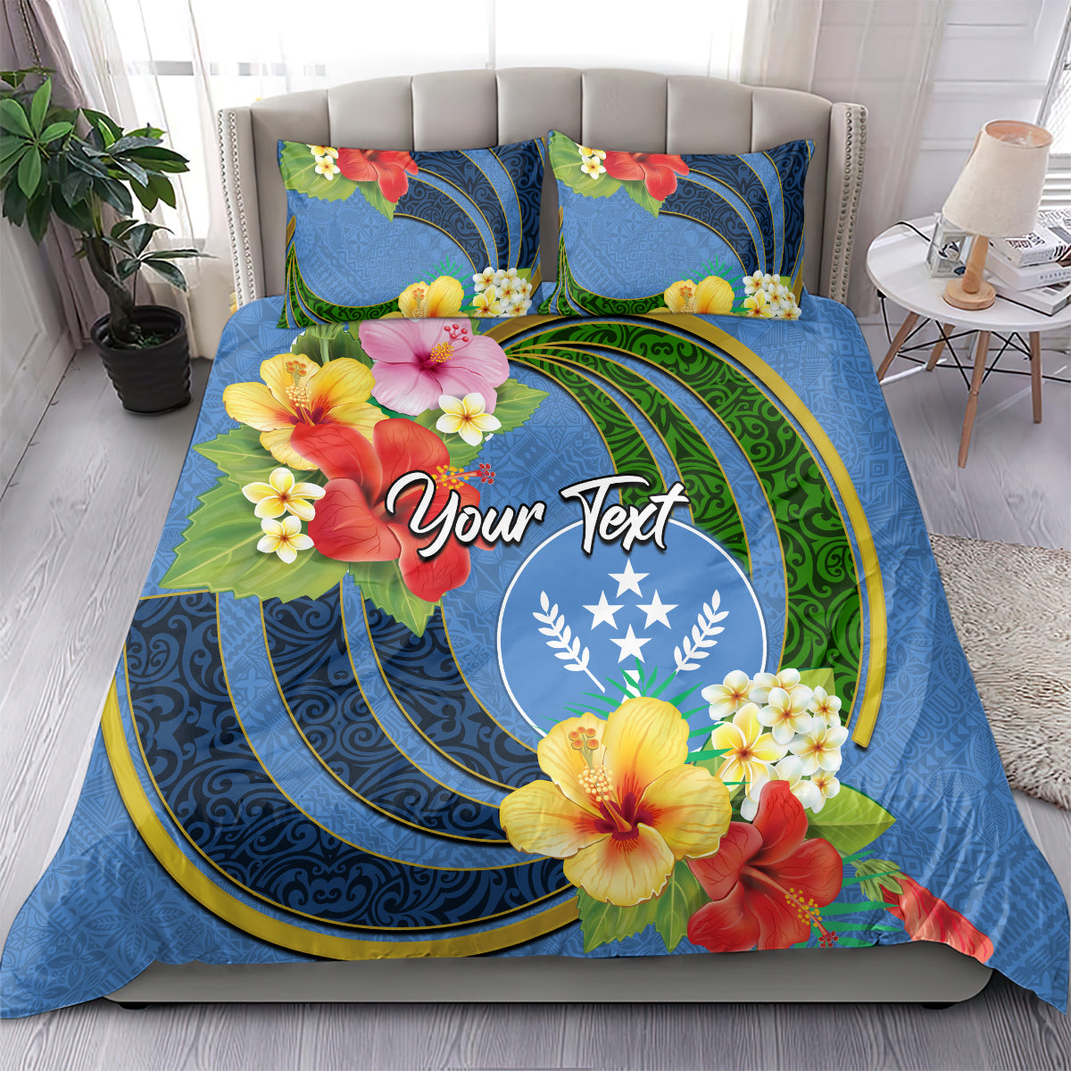Kosrae Bedding Set Hibiscus Mix Maori Tattoo Pattern LT03 - Polynesian Pride