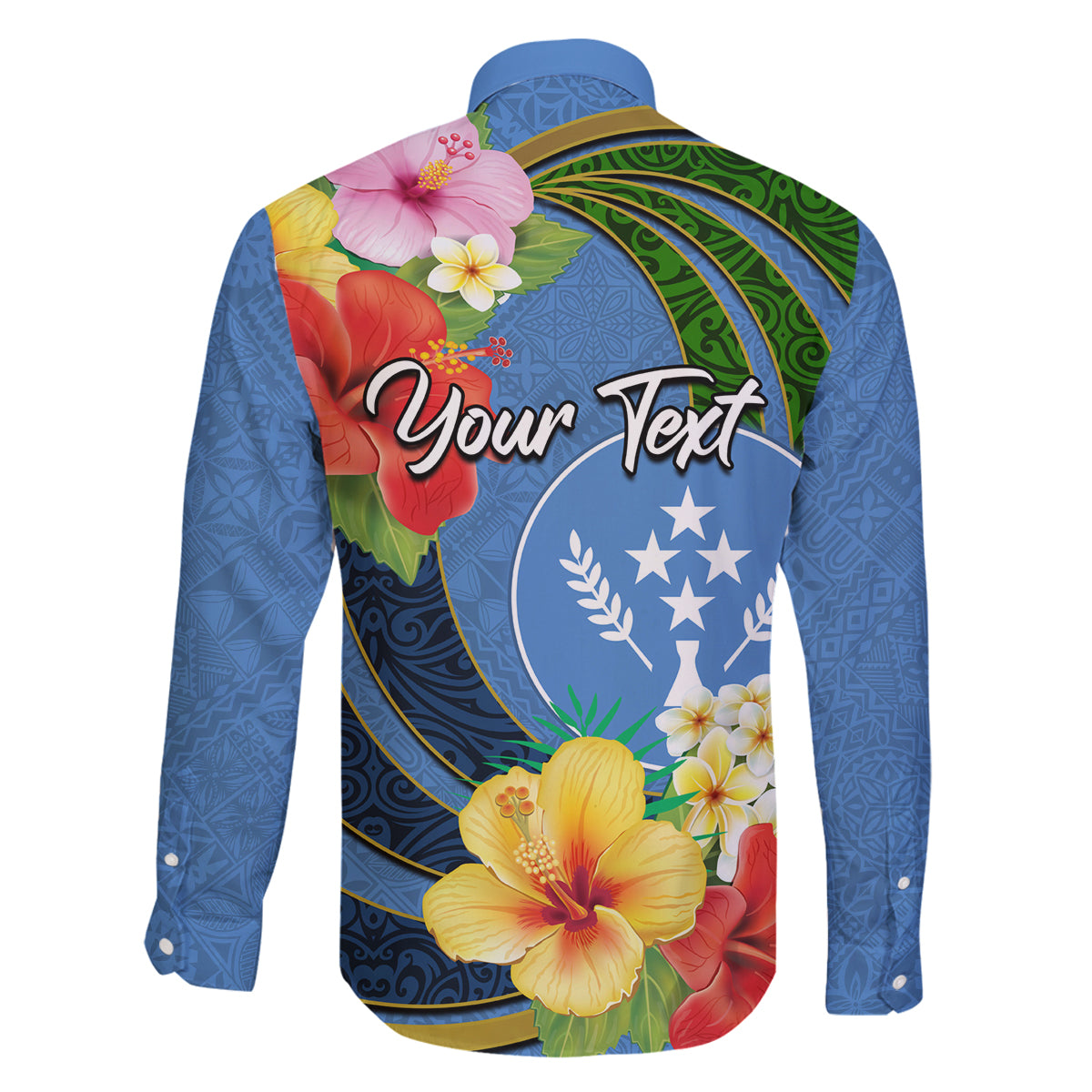Kosrae Family Matching Off Shoulder Maxi Dress and Hawaiian Shirt Hibiscus Mix Maori Tattoo Pattern LT03 - Polynesian Pride