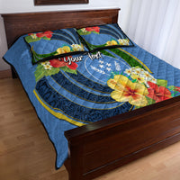 Kosrae Quilt Bed Set Hibiscus Mix Maori Tattoo Pattern LT03 - Polynesian Pride