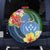 Kosrae Spare Tire Cover Hibiscus Mix Maori Tattoo Pattern LT03 Blue - Polynesian Pride