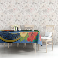 Kosrae Tablecloth Hibiscus Mix Maori Tattoo Pattern LT03 - Polynesian Pride