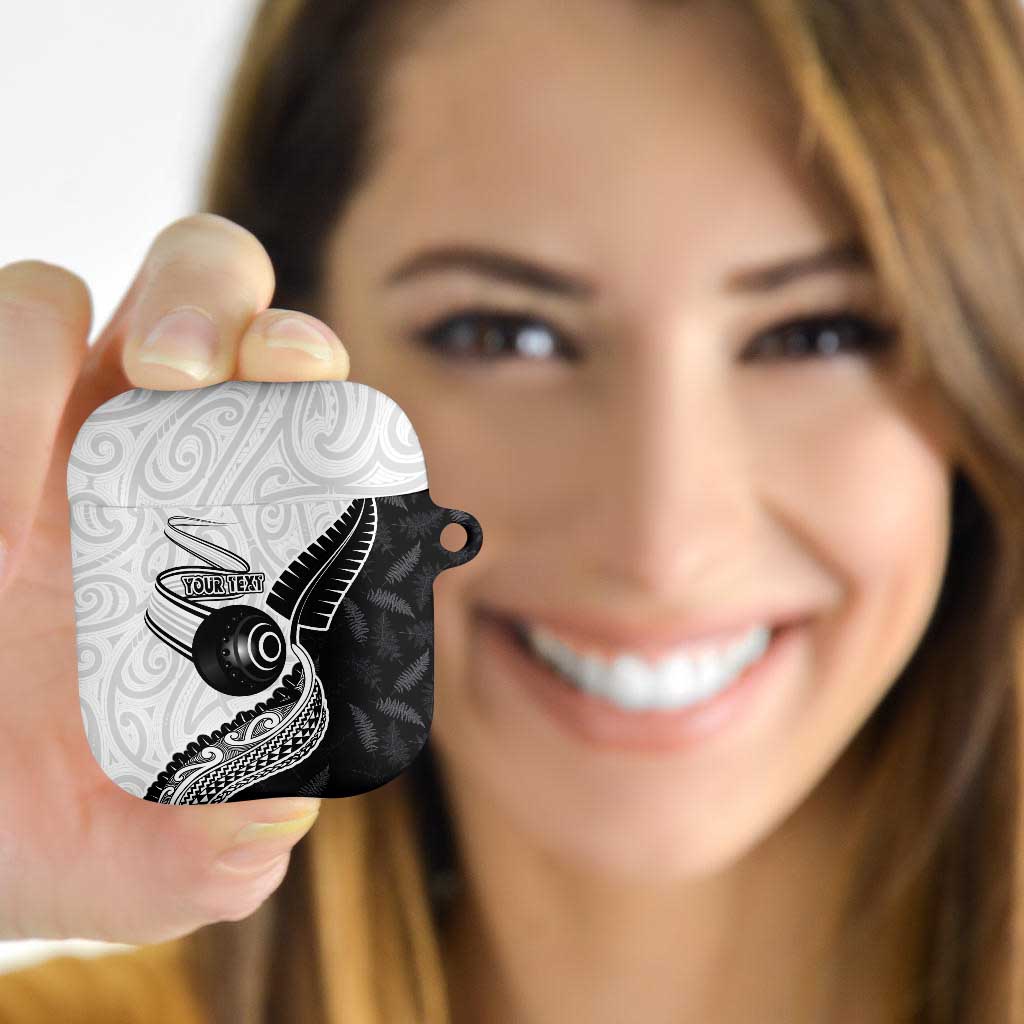 Personalised Aotearoa Lawn Bowls AirPods Case Maori and Silver Fern Half Style - Polynesian Pride