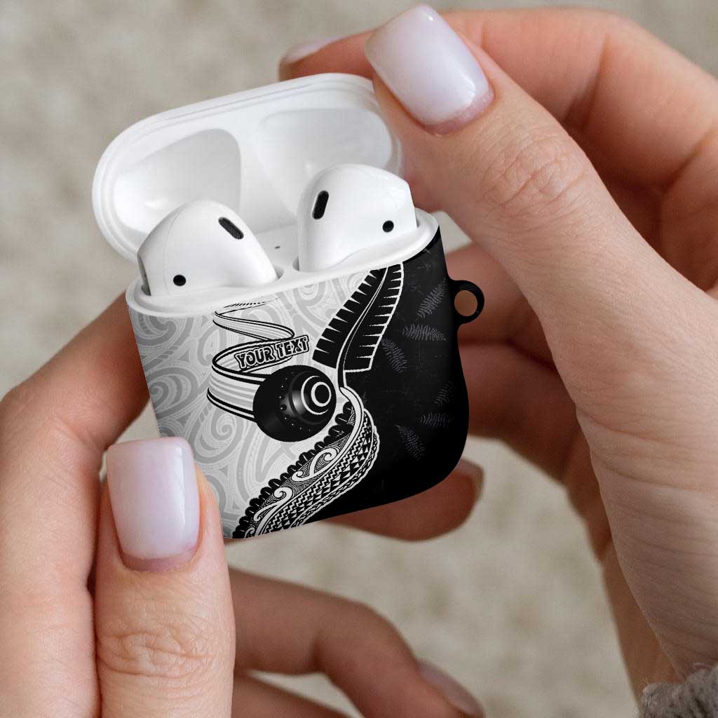 Personalised Aotearoa Lawn Bowls AirPods Case Maori and Silver Fern Half Style - Polynesian Pride
