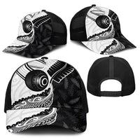 Aotearoa Lawn Bowls Baseball Net Cap Maori and Silver Fern Half Style - Polynesian Pride